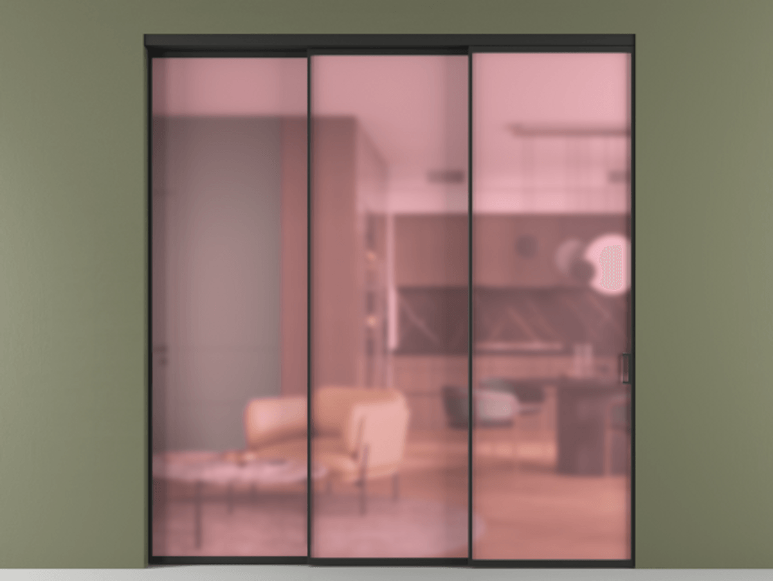 Перегородка Formato внутри проёма телескопик синхро 2 АЛПР 040.01 Алюминий Черный Сатинированное розовое стекло, триплекс. Скрытый короб ЧЕР Цена 2131900 AMD 1. Полотно 3 шт. (800/2100 мм)
2. Комплект установки раздвижной системы
3. Базовый комплект фурнитуры
4. Комплект фурнитуры телескопик синхро-2
5.Ручка RONDO
. Фабрика дверей Волховец 8 (800) 551 43 19 Перегородка Formato внутри проёма телескопик синхро 2 АЛПР 040.01 Алюминий Черный Сатинированное розовое стекло, триплекс Цена 2131900 AMD | Volhovec