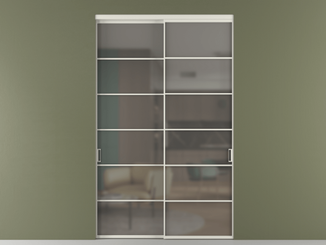 Перегородка Formato внутри проёма двустворчатая АЛПР 040.04 Алюминий Белый Сатинированное серое стекло, триплекс, 6 мм. Скрытый короб БЕЛ Цена 1371730 AMD 1. Полотно 2 шт. (800/2100 мм)
2. Комплект установки раздвижной системы
3. Базовый комплект фурнитуры
4.Ручка RONDO. Фабрика дверей Волховец 8 (800) 551 43 19 Перегородка Formato внутри проёма двустворчатая АЛПР 040.04 Алюминий Белый Сатинированное серое стекло, триплекс, 6 мм Цена 1371730 AMD | Volhovec