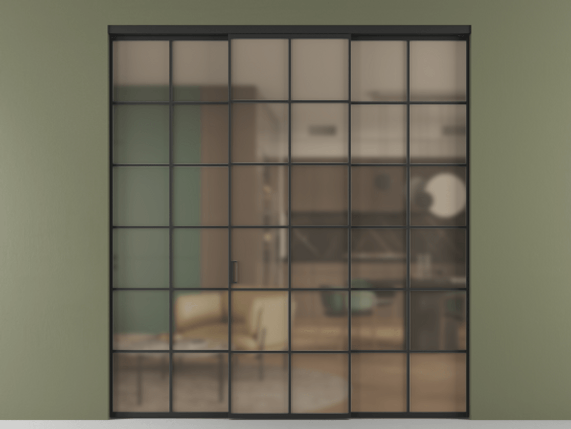 Перегородка Формато внутри проёма 3 створки АЛПР 040.05 Алюминий Черный Сатинированное бронзовое стекло, триплекс. Скрытый короб ЧЕР Цена 1649750 AMD 1. Полотно 3 шт. (800/2100 мм)
2. Комплект установки раздвижной системы
3. Базовый комплект фурнитуры
4.Ручка Рондо. Фабрика дверей Волховец 8 (800) 551 43 19 Перегородка Формато внутри проёма 3 створки АЛПР 040.05 Алюминий Черный Сатинированное бронзовое стекло, триплекс Цена 1649750 AMD | Volhovec