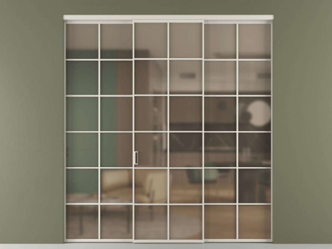 Перегородка Формато внутри проёма 3 створки АЛПР 040.05 Алюминий облачно-серый Сатинированное бронзовое стекло, триплекс. Цена 1718540 AMD 1. Полотно 3 шт. (800/2100 мм)
2. Комплект установки раздвижной системы
3. Базовый комплект фурнитуры
4.Ручка Рондо. Фабрика дверей Волховец 8 (800) 551 43 19 Перегородка Формато внутри проёма 3 створки АЛПР 040.05 Алюминий облачно-серый Сатинированное бронзовое стекло, триплекс Цена 1718540 AMD | Volhovec