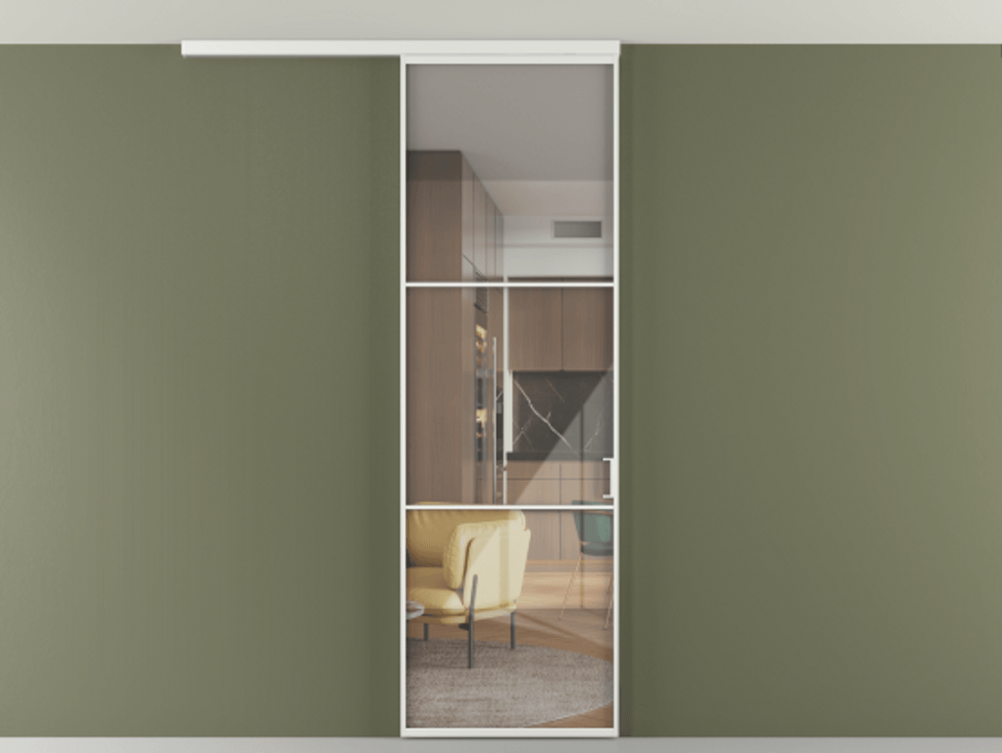 Перегородка Формато вдоль стены на потолок 1 створка АЛПР 040.03 Алюминий белоснежный Рефлективное прозрачное стекло "Стопсол", калёное. Цена 724220 AMD 1. Полотно 2 шт. (800/2100 мм)
2. Комплект установки раздвижной системы
3. Базовый комплект фурнитуры
4.Ручка Рондо. Фабрика дверей Волховец 8 (800) 551 43 19 Перегородка Формато вдоль стены на потолок 1 створка АЛПР 040.03 Алюминий белоснежный Рефлективное прозрачное стекло "Стопсол", калёное Цена 724220 AMD | Volhovec