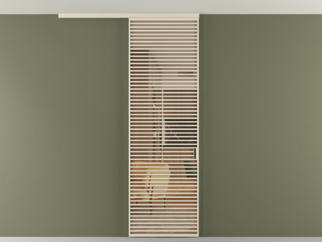 Перегородка Formato вдоль стены на потолок одностворчатая АЛПР 040.07 Алюминий бежево-серый Прозрачное оранжевое стекло, триплекс Цена 1374700 AMD | Volhovec