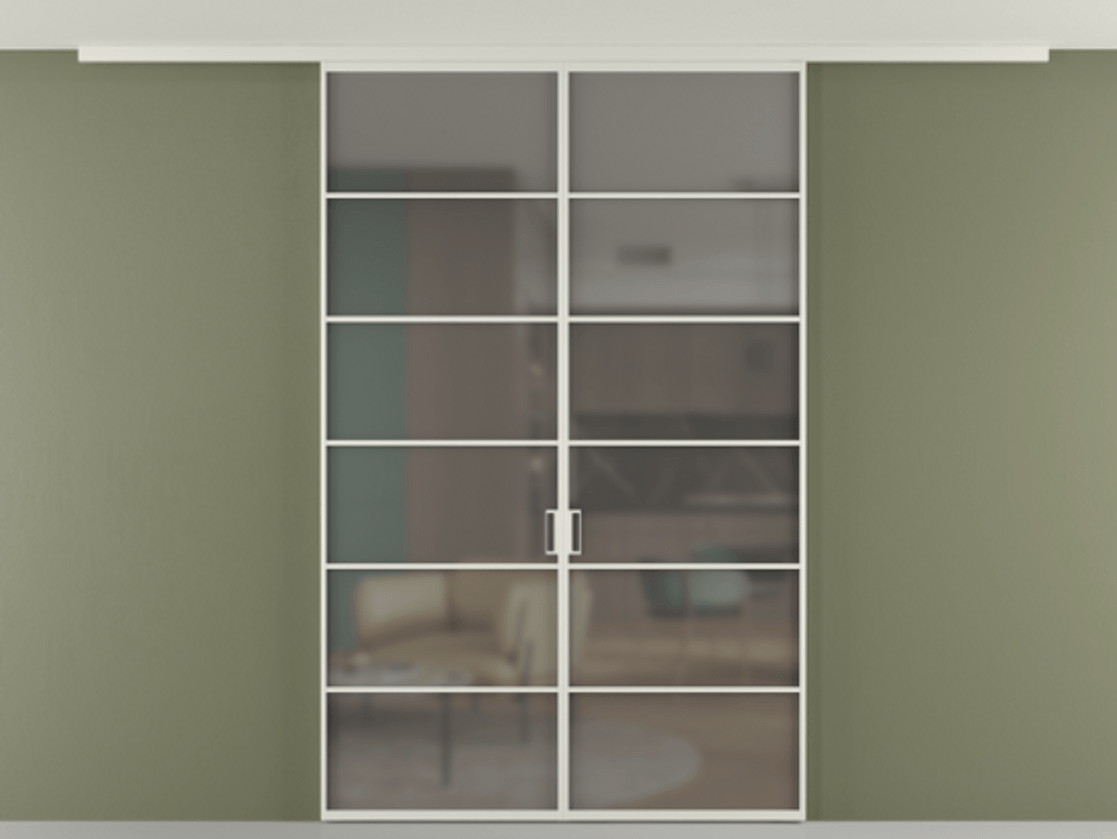 Перегородка Formato вдоль стены на потолок двустворчатая АЛПР 040.04 Алюминий Белый Сатинированное серое стекло, триплекс, 6 мм. Скрытый короб БЕЛ Цена 1495010 AMD 1. Полотно 2 шт. (800/2100 мм)
2. Комплект установки раздвижной системы
3. Базовый комплект фурнитуры
4.Ручка RONDO
. Фабрика дверей Волховец 8 (800) 551 43 19 Перегородка Formato вдоль стены на потолок двустворчатая АЛПР 040.04 Алюминий Белый Сатинированное серое стекло, триплекс, 6 мм Цена 1495010 AMD | Volhovec