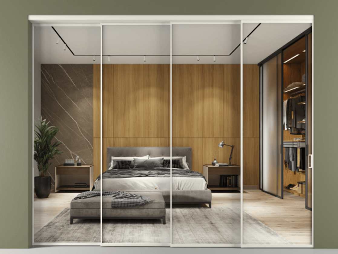 Перегородка Formato внутри проёма 4 створки с синхронным механизмом АЛПР 040.01 Алюминий Белый Двустороннее зеркало, триплекс , триплекс 6 мм. Скрытый короб БЕЛ Цена 3227000 AMD 1. Полотно 4 шт. (800/2100 мм)
2. Комплект установки раздвижной системы
3. Базовый комплект фурнитуры
4. Комплект фурнитуры телескопик синхро-3
5. Ручка RONDO
. Фабрика дверей Волховец 8 (800) 551 43 19 Перегородка Formato внутри проёма 4 створки с синхронным механизмом АЛПР 040.01 Алюминий Белый Двустороннее зеркало, триплекс , триплекс 6 мм Цена 3227000 AMD | Volhovec