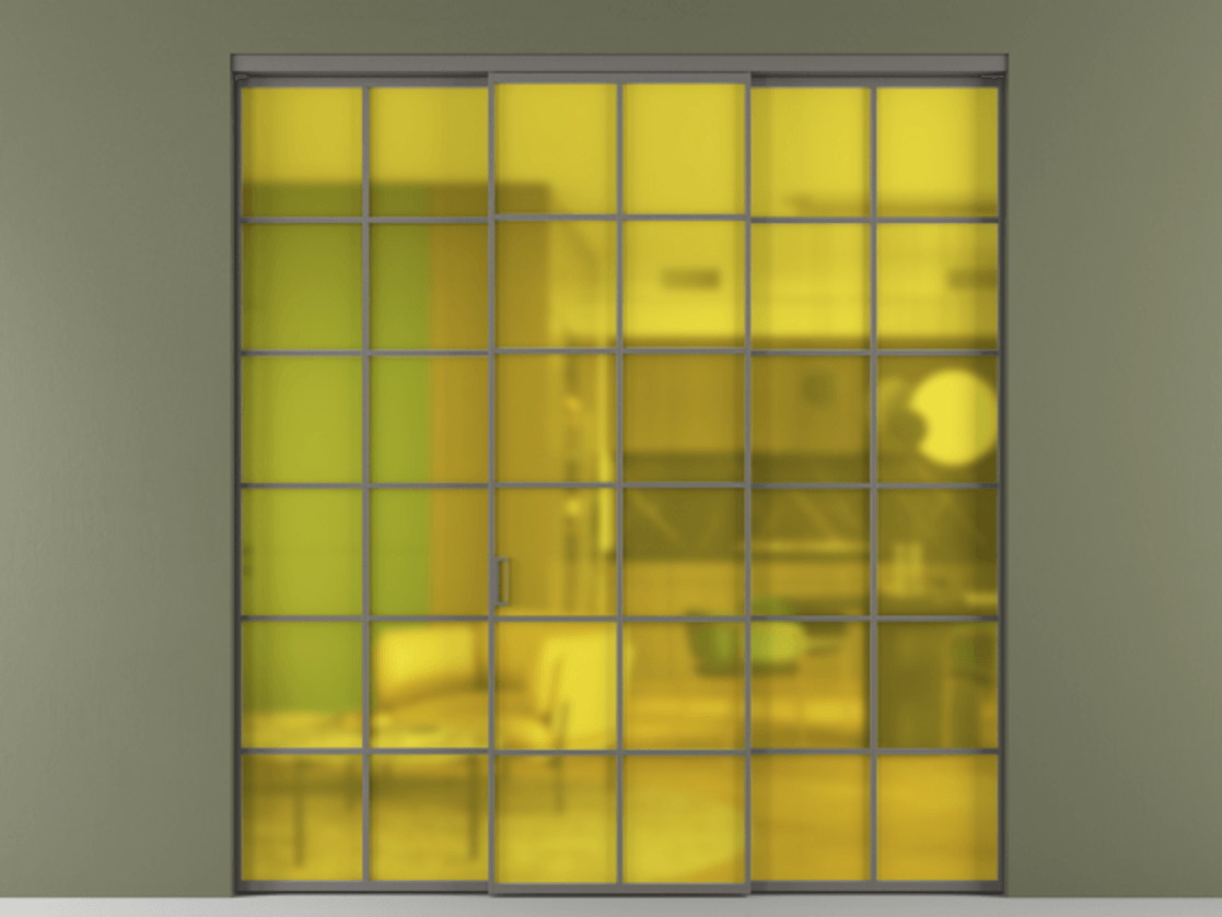 Перегородка Формато внутри проёма 3 створки АЛПР 040.05 Алюминий классический серый Сатинированное жёлтое стекло, триплекс. Цена 254825 ₽ 1. Полотно 3 шт. (800/2100 мм)
2. Комплект установки раздвижной системы
3. Базовый комплект фурнитуры
4.Ручка Рондо. Фабрика дверей Волховец 8 (800) 551 43 19 Перегородка Формато внутри проёма 3 створки АЛПР 040.05 Алюминий классический серый Сатинированное жёлтое стекло, триплекс Цена 254825 ₽ | Volhovec