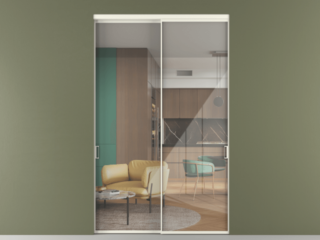 Перегородка Формато внутри проёма 2 створки АЛПР 040.01 Алюминий жемчужный Рефлективное прозрачное стекло "Стопсол", калёное. Цена 2973430 AMD 1. Полотно 2 шт. (800/2100 мм)
2. Комплект установки раздвижной системы
3. Базовый комплект фурнитуры
4.Ручка Рондо. Фабрика дверей Волховец 8 (800) 551 43 19 Перегородка Формато внутри проёма 2 створки АЛПР 040.01 Алюминий жемчужный Рефлективное прозрачное стекло "Стопсол", калёное Цена 2973430 AMD | Volhovec