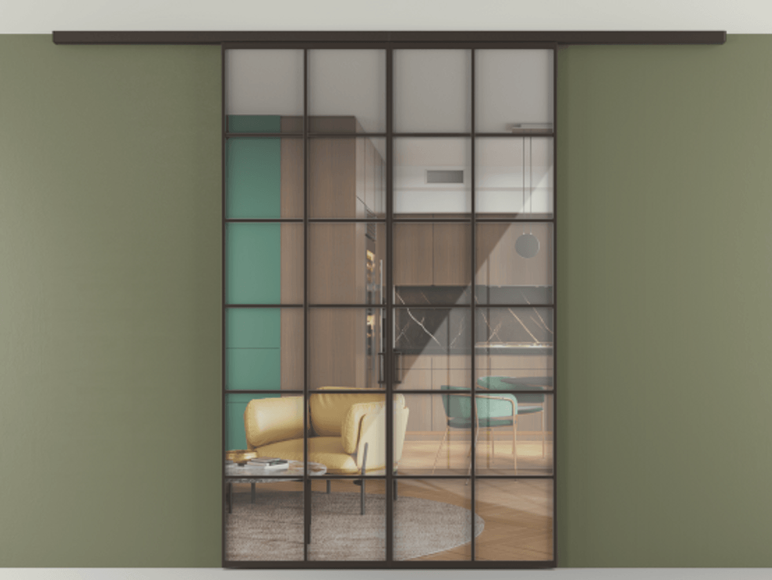 Перегородка Формато вдоль стены на потолок 2 створки АЛПР 040.05 Алюминий антрацит Рефлективное прозрачное стекло "Стопсол", калёное. Цена 1493150 AMD 1. Полотно 2 шт. (800/2100 мм)
2. Комплект установки раздвижной системы
3. Базовый комплект фурнитуры
4.Ручка Рондо. Фабрика дверей Волховец 8 (800) 551 43 19 Перегородка Формато вдоль стены на потолок 2 створки АЛПР 040.05 Алюминий антрацит Рефлективное прозрачное стекло "Стопсол", калёное Цена 1493150 AMD | Volhovec