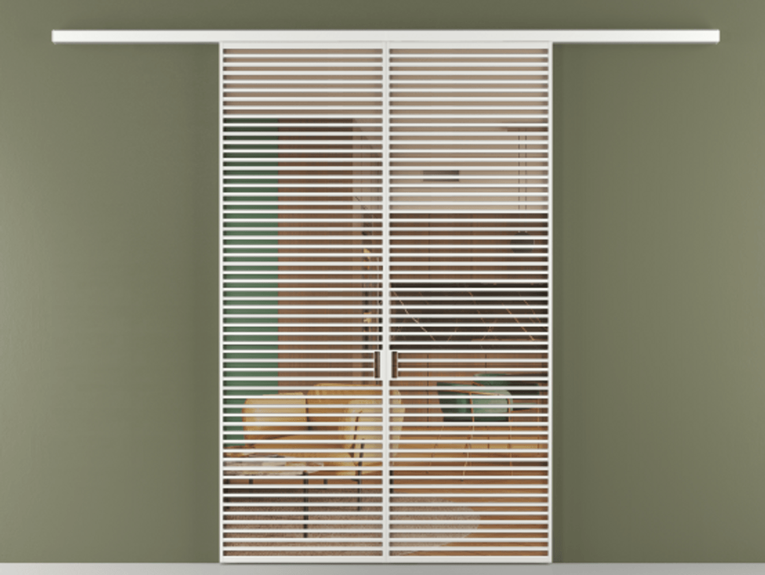 Перегородка Формато вдоль стены 2 створки АЛПР 040.07 Алюминий белоснежный Прозрачное оранжевое стекло, триплекс Цена 2309500 AMD | Volhovec