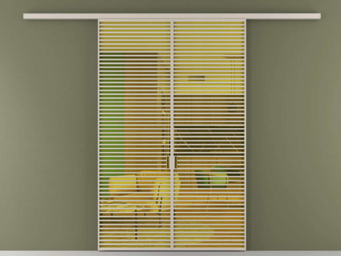 Перегородка Formato вдоль стены 2 створки АЛПР 040.07 Алюминий светло-бежевый Прозрачное жёлтое стекло, триплекс Цена 2893200 AMD | Volhovec