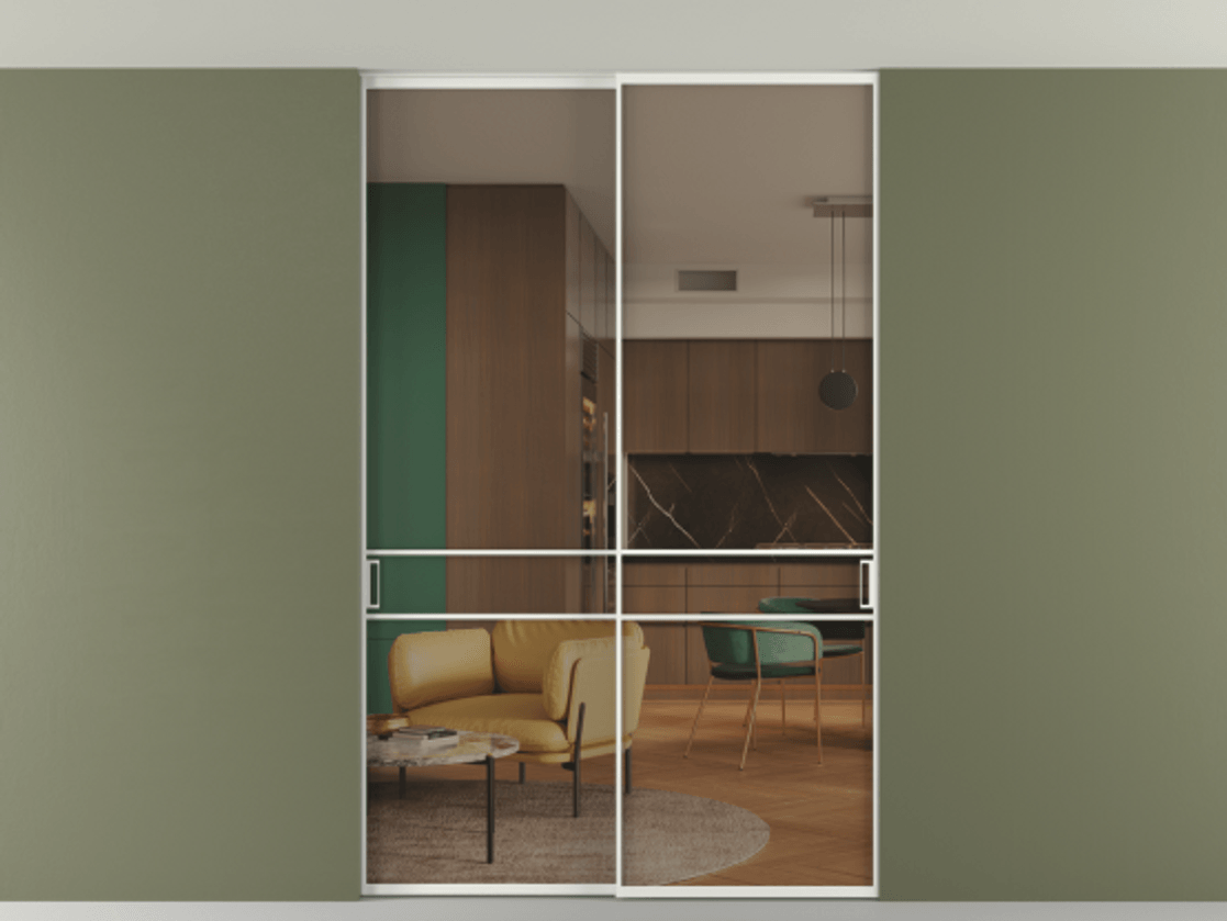 Перегородка Формато внутри проёма скрытое крепление в потолок 2 створки АЛПР 040.02 Алюминий светло-серый Прозрачное бронзовое стекло, триплекс. Цена 1673960 AMD 1. Полотно 2 шт. (800/2100 мм)
2. Комплект установки раздвижной системы
3. Базовый комплект фурнитуры
4. Ручка Рондо. Фабрика дверей Волховец 8 (800) 551 43 19 Перегородка Формато внутри проёма скрытое крепление в потолок 2 створки АЛПР 040.02 Алюминий светло-серый Прозрачное бронзовое стекло, триплекс Цена 1673960 AMD | Volhovec