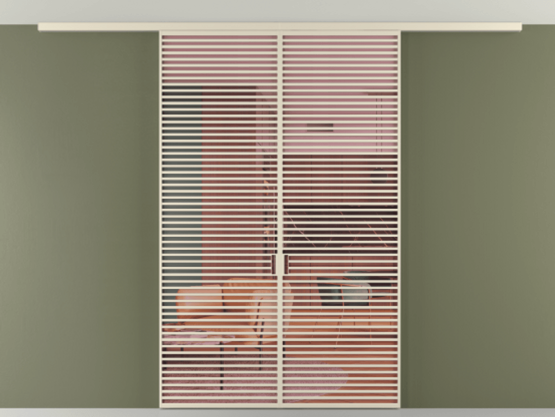 Перегородка Formato вдоль стены на потолок 2 створки АЛПР 040.07 Алюминий бежево-серый Прозрачное розовое стекло, триплекс Цена 2991100 AMD | Volhovec