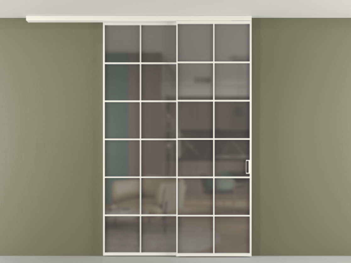 Перегородка Формато вдоль стены на потолок 2 створки с синхронным механизмом АЛПР 040.05 Алюминий жемчужный Сатинированное серое стекло, триплекс. Цена 1967250 AMD 1. Полотно 2 шт. (800/2100 мм)
2. Комплект установки раздвижной системы
3. Базовый комплект фурнитуры
4.Ручка Рондо. Фабрика дверей Волховец 8 (800) 551 43 19 Перегородка Формато вдоль стены на потолок 2 створки с синхронным механизмом АЛПР 040.05 Алюминий жемчужный Сатинированное серое стекло, триплекс Цена 1967250 AMD | Volhovec