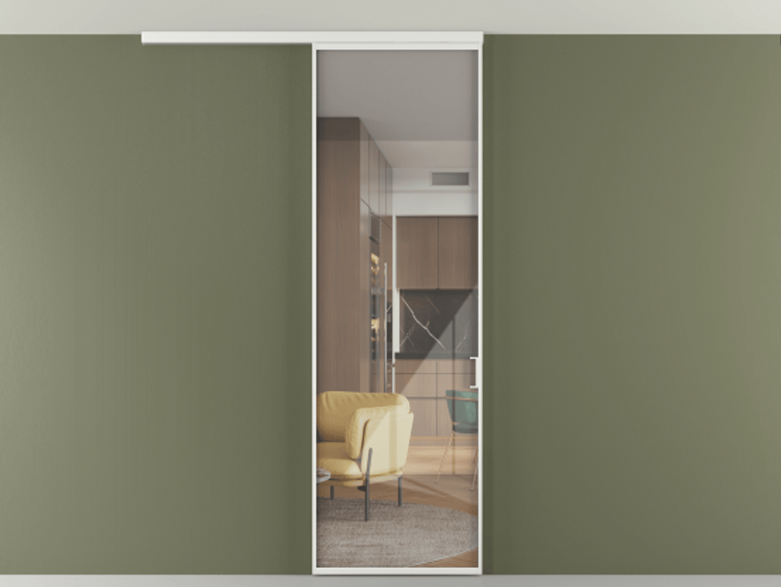 Перегородка Формато вдоль стены на потолок 1 створка АЛПР 040.01 Алюминий белоснежный Рефлективное прозрачное стекло "Стопсол", калёное. Цена 692180 AMD 1. Полотно 2 шт. (800/2100 мм)
2. Комплект установки раздвижной системы
3. Базовый комплект фурнитуры
4.Ручка Рондо. Фабрика дверей Волховец 8 (800) 551 43 19 Перегородка Формато вдоль стены на потолок 1 створка АЛПР 040.01 Алюминий белоснежный Рефлективное прозрачное стекло "Стопсол", калёное Цена 692180 AMD | Volhovec