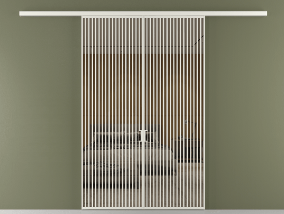 Перегородка Formato вдоль стены 2 створки АЛПР 040.06 Алюминий серый Рефлективное бронзовое стекло "Stopsol", калёное Цена 3001080 AMD | Volhovec