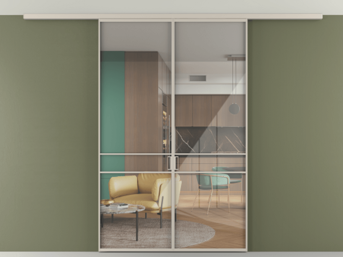 Перегородка Формато вдоль стены на потолок 2 створки АЛПР 040.02 Алюминий светло-бежевый Рефлективное прозрачное стекло "Стопсол", калёное. Цена 1400570 AMD 1. Полотно 2 шт. (800/2100 мм)
2. Комплект установки раздвижной системы
3. Базовый комплект фурнитуры
4.Ручка Рондо. Фабрика дверей Волховец 8 (800) 551 43 19 Перегородка Формато вдоль стены на потолок 2 створки АЛПР 040.02 Алюминий светло-бежевый Рефлективное прозрачное стекло "Стопсол", калёное Цена 1400570 AMD | Volhovec