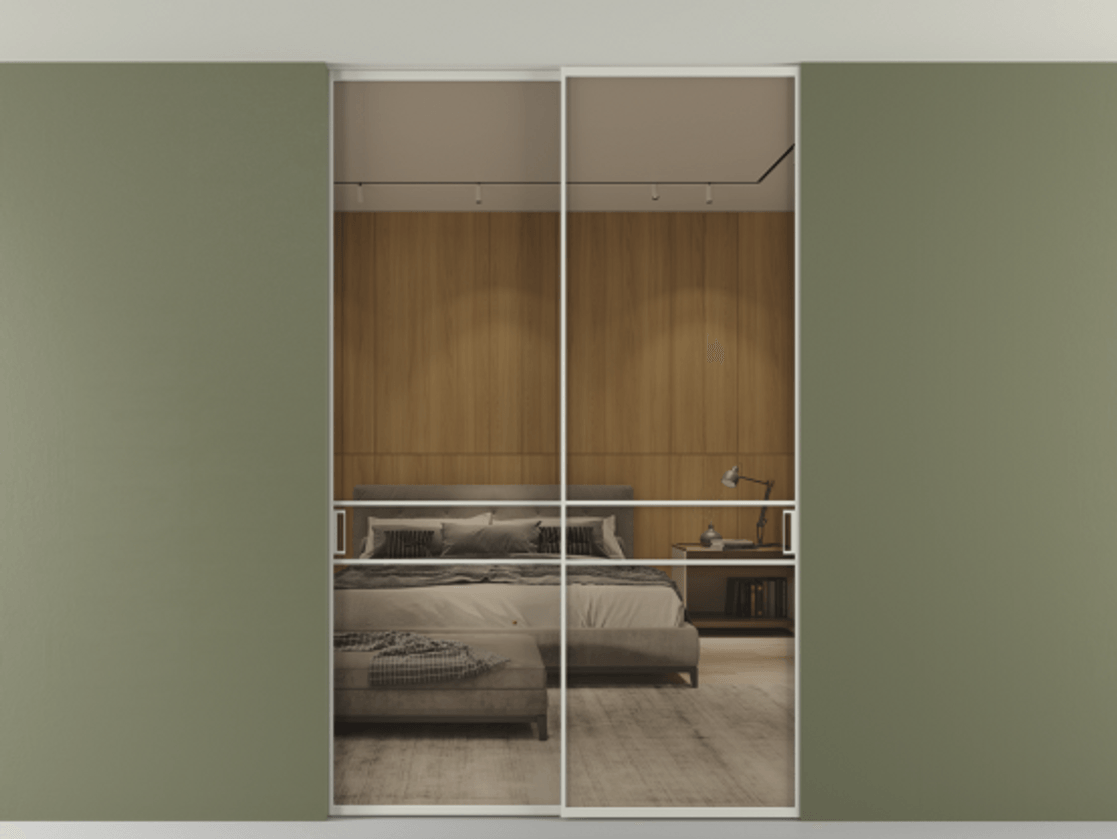 Перегородка Формато внутри проёма скрытое крепление в потолок 2 створки АЛПР 040.02 Алюминий тёплый серый Рефлективное бронзовое стекло "Стопсол", калёное. Цена 2060430 AMD 1. Полотно 2 шт. (800/2100 мм)
2. Комплект установки раздвижной системы
3. Базовый комплект фурнитуры
4. Ручка Рондо. Фабрика дверей Волховец 8 (800) 551 43 19 Перегородка Формато внутри проёма скрытое крепление в потолок 2 створки АЛПР 040.02 Алюминий тёплый серый Рефлективное бронзовое стекло "Стопсол", калёное Цена 2060430 AMD | Volhovec