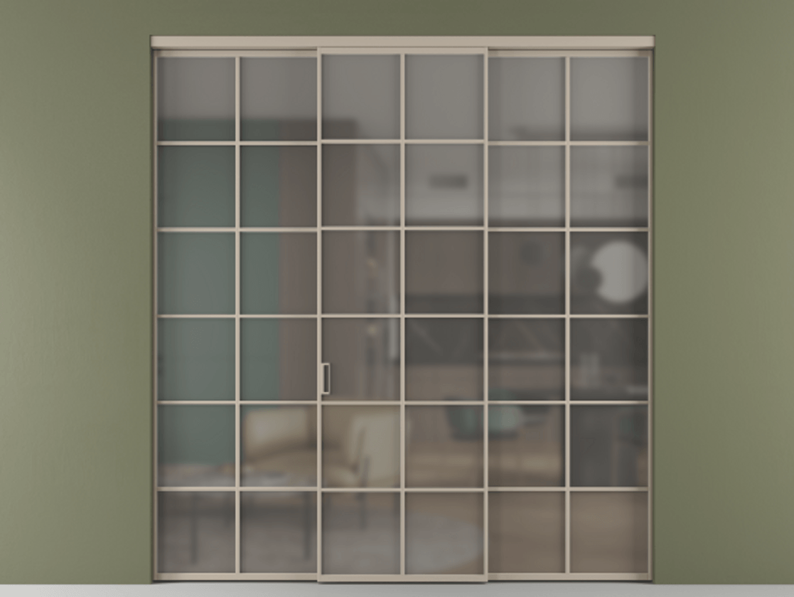 Перегородка Формато внутри проёма 3 створки АЛПР 040.05 Алюминий бисквитный Сатинированное серое стекло, триплекс. Цена 1718540 AMD 1. Полотно 3 шт. (800/2100 мм)
2. Комплект установки раздвижной системы
3. Базовый комплект фурнитуры
4.Ручка Рондо. Фабрика дверей Волховец 8 (800) 551 43 19 Перегородка Формато внутри проёма 3 створки АЛПР 040.05 Алюминий бисквитный Сатинированное серое стекло, триплекс Цена 1718540 AMD | Volhovec