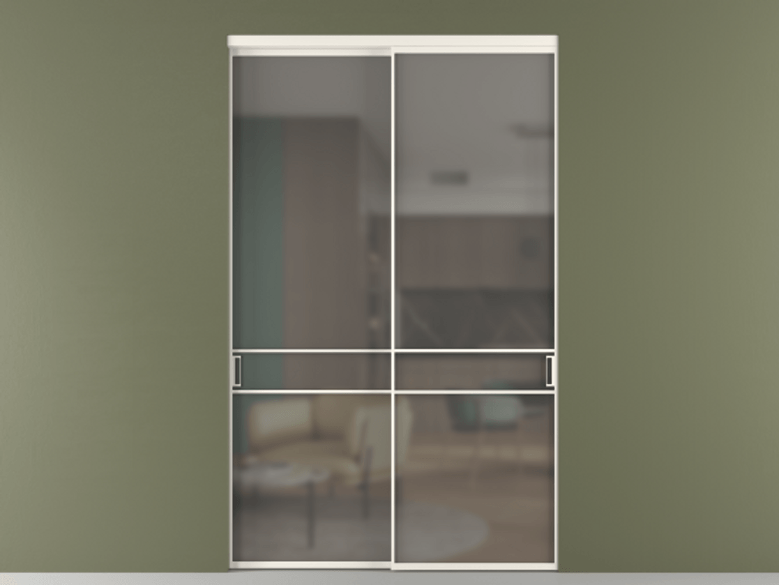 Перегородка Формато внутри проёма 2 створки АЛПР 040.02 Алюминий пудровый белый Сатинированное серое стекло, триплекс. Цена 2864510 AMD 1. Полотно 2 шт. (800/2100 мм)
2. Комплект установки раздвижной системы
3. Базовый комплект фурнитуры
4.Ручка Рондо. Фабрика дверей Волховец 8 (800) 551 43 19 Перегородка Формато внутри проёма 2 створки АЛПР 040.02 Алюминий пудровый белый Сатинированное серое стекло, триплекс Цена 2864510 AMD | Volhovec