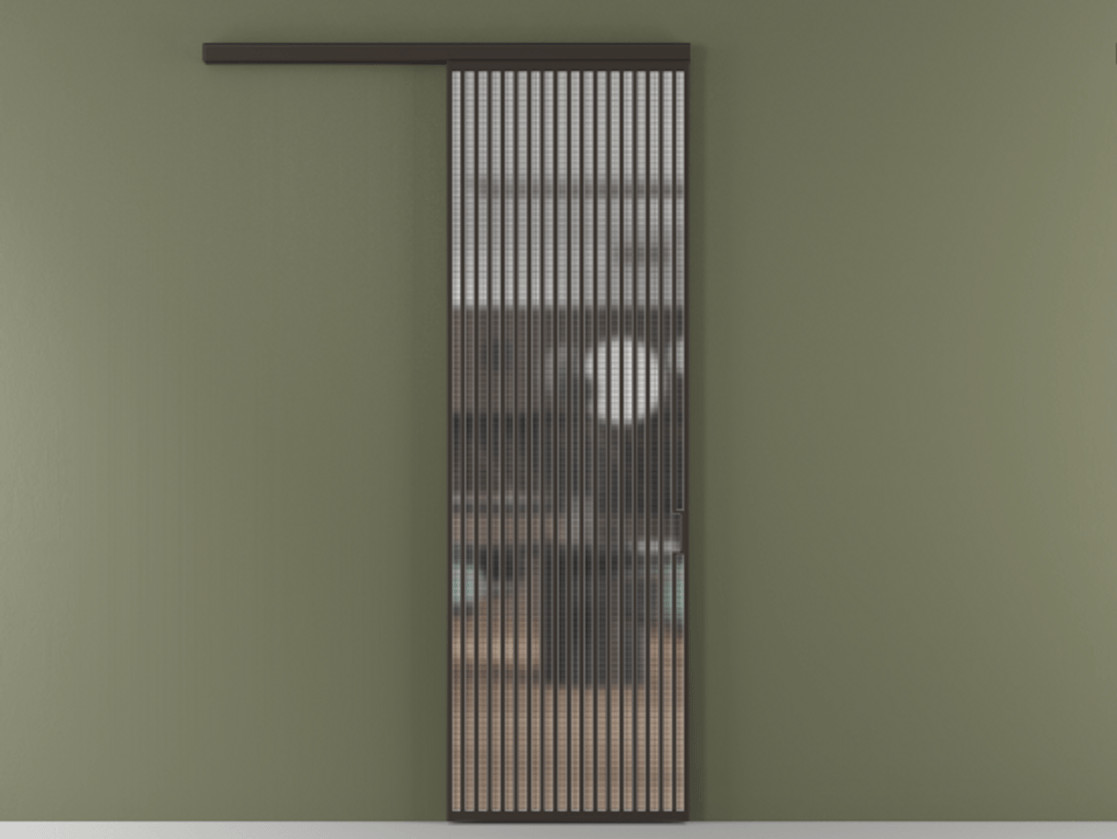 Перегородка Formato вдоль стены одностворчатая АЛПР 040.06 Алюминий антрацит Декоративное стекло с сеткой "Mesh silver", триплекс, 6 мм.  Цена 1446590 AMD 1. Полотно (800/2100 мм)
2. Комплект установки раздвижной системы
3. Базовый комплект фурнитуры
4.Ручка RONDO
. Фабрика дверей Волховец 8 (800) 551 43 19  Перегородка Formato вдоль стены одностворчатая АЛПР 040.06 Алюминий антрацит Декоративное стекло с сеткой "Mesh silver", триплекс, 6 мм Цена 1446590 AMD  | Volhovec