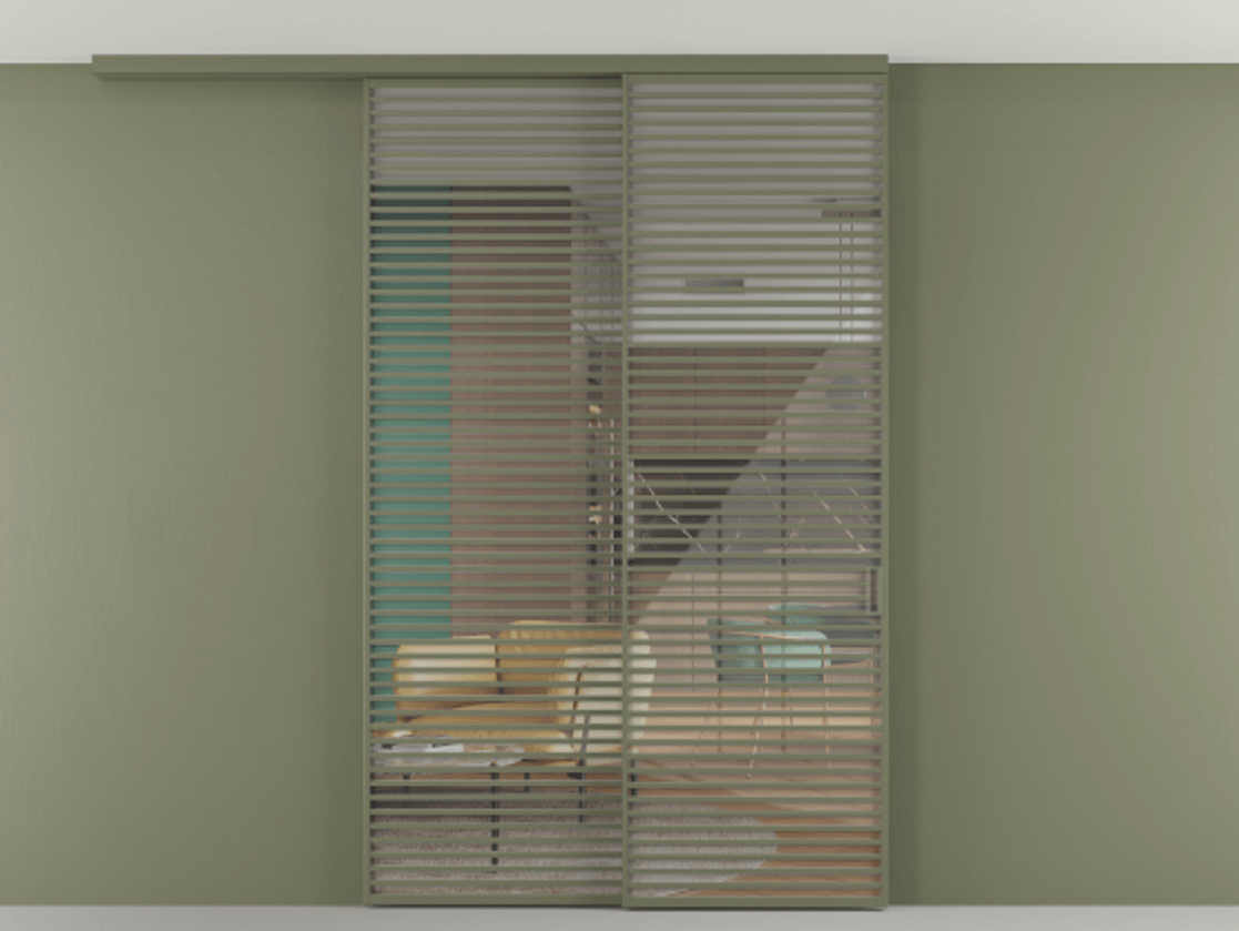 Перегородка Формато вдоль стены на потолок 2 створки с синхронным механизмом АЛПР 040.07 Алюминий оливковый тёмный Рефлективное прозрачное стекло "Стопсол", калёное. Цена 3124200 AMD 1. Полотно 2 шт. (800/2100 мм)
2. Комплект установки раздвижной системы
3. Базовый комплект фурнитуры
4.Ручка Рондо. Фабрика дверей Волховец 8 (800) 551 43 19 Перегородка Формато вдоль стены на потолок 2 створки с синхронным механизмом АЛПР 040.07 Алюминий оливковый тёмный Рефлективное прозрачное стекло "Стопсол", калёное Цена 3124200 AMD | Volhovec