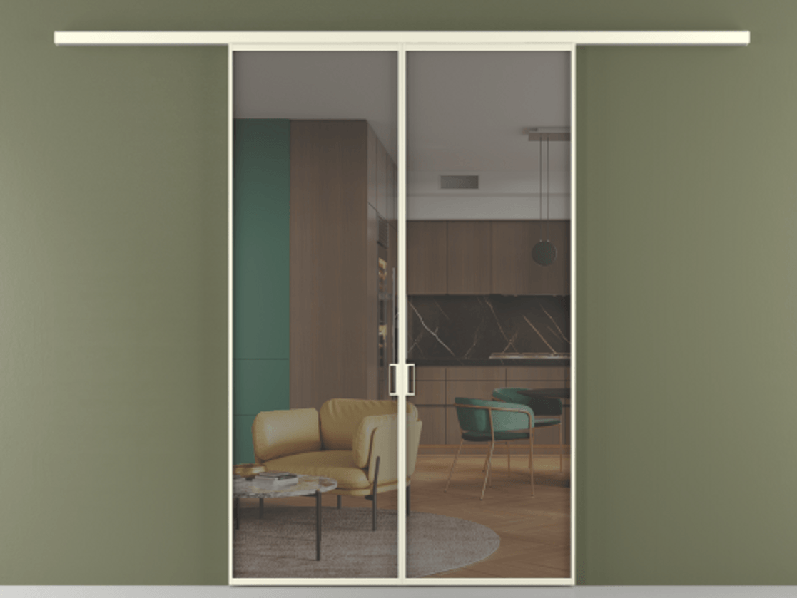 Перегородка Формато вдоль стены 2 створки АЛПР 040.01 Алюминий молочно-белый Прозрачное серое стекло, триплекс. Цена 1263490 AMD 1. Полотно 2 шт. (800/2100 мм)
2. Комплект установки раздвижной системы
3. Базовый комплект фурнитуры
4.Ручка Рондо. Фабрика дверей Волховец 8 (800) 551 43 19 Перегородка Формато вдоль стены 2 створки АЛПР 040.01 Алюминий молочно-белый Прозрачное серое стекло, триплекс Цена 1263490 AMD | Volhovec