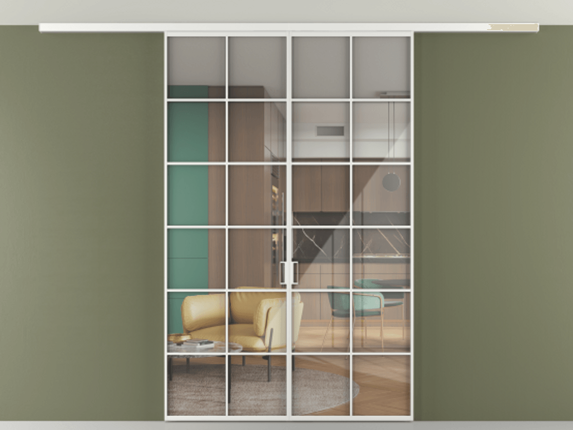 Перегородка Формато вдоль стены на потолок 2 створки АЛПР 040.05 Алюминий белоснежный Рефлективное прозрачное стекло "Стопсол", калёное. Цена 1493150 AMD 1. Полотно 2 шт. (800/2100 мм)
2. Комплект установки раздвижной системы
3. Базовый комплект фурнитуры
4.Ручка Рондо. Фабрика дверей Волховец 8 (800) 551 43 19 Перегородка Формато вдоль стены на потолок 2 створки АЛПР 040.05 Алюминий белоснежный Рефлективное прозрачное стекло "Стопсол", калёное Цена 1493150 AMD | Volhovec