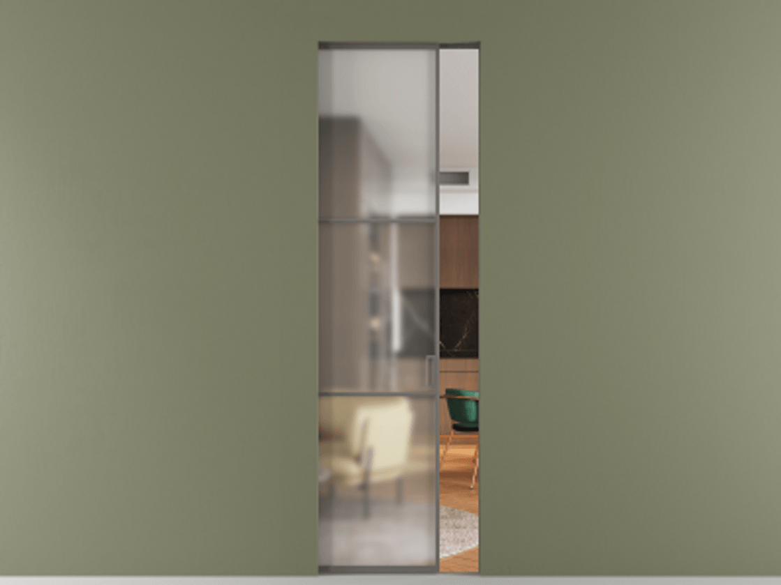 Перегородка Формато скрытый пенал 1 створка АЛПР 040.03 Алюминий классический серый Сатинированное стекло "Мателюкс Кристал Вижн", калёное, матовое, каленое 6 мм. Цена 1091040 AMD . Фабрика дверей Волховец 8 (800) 551 43 19 Перегородка Формато скрытый пенал 1 створка АЛПР 040.03 Алюминий классический серый Сатинированное стекло "Мателюкс Кристал Вижн", калёное, матовое, каленое 6 мм Цена 1091040 AMD | Volhovec