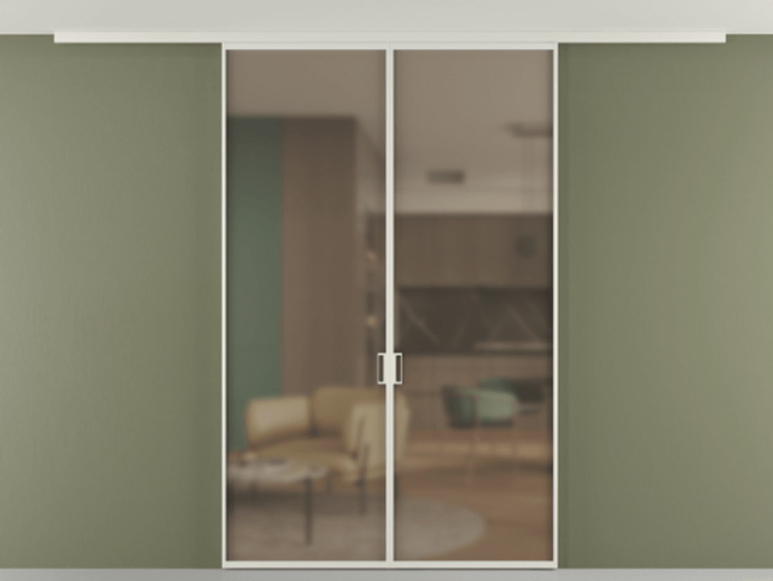 Перегородка Formato вдоль стены на потолок двустворчатая АЛПР 040.01 Алюминий Белый Сатинированное бронзовое стекло, триплекс, 6 мм. Скрытый короб БЕЛ Цена 1318450 AMD 1. Полотно 2 шт. (800/2100 мм)
2. Комплект установки раздвижной системы
3. Базовый комплект фурнитуры
4.Ручка RONDO
. Фабрика дверей Волховец 8 (800) 551 43 19 Перегородка Formato вдоль стены на потолок двустворчатая АЛПР 040.01 Алюминий Белый Сатинированное бронзовое стекло, триплекс, 6 мм Цена 1318450 AMD | Volhovec