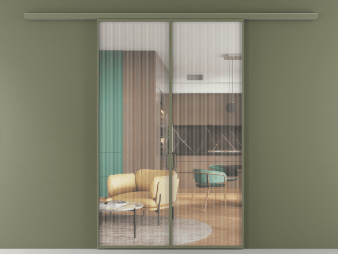 Перегородка Formato вдоль стены 2 створки АЛПР 040.01 Алюминий оливковый тёмный Рифлёное стекло "Moru", триплекс. Цена 1606421 AMD 1. Полотно 2 шт. (800/2100 мм)
2. Комплект установки раздвижной системы
3. Базовый комплект фурнитуры
4.Ручка RONDO
. Фабрика дверей Волховец 8 (800) 551 43 19 Перегородка Formato вдоль стены 2 створки АЛПР 040.01 Алюминий оливковый тёмный Рифлёное стекло "Moru", триплекс Цена 1606421 AMD | Volhovec