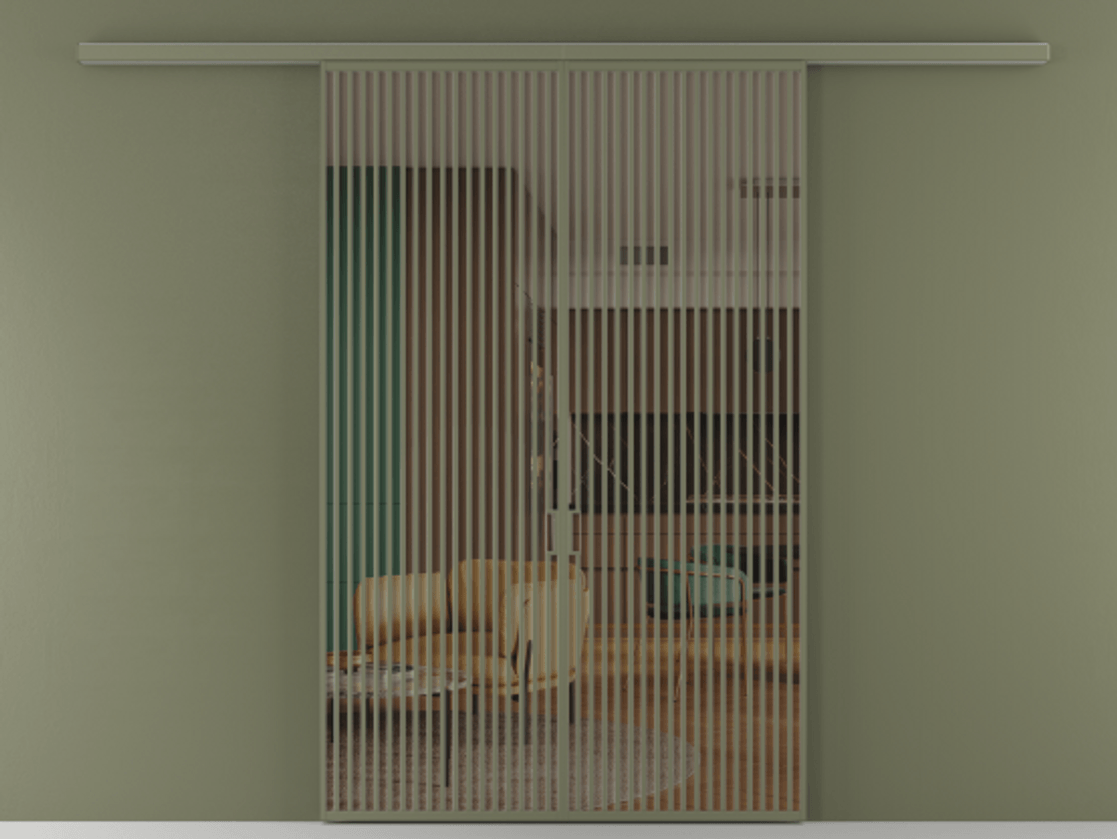 Перегородка Formato вдоль стены 2 створки АЛПР 040.06 Алюминий оливковый тёмный Прозрачное бронзовое стекло, триплекс Цена 2893180 AMD | Volhovec