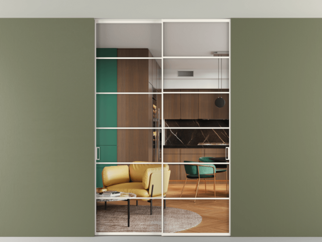 Перегородка Формато внутри проёма скрытое крепление в потолок 2 створки АЛПР 040.04 Алюминий пудровый белый Прозрачное стекло "Кристал Вижн", калёное. Цена 2176150 AMD 1. Полотно 2 шт. (800/2100 мм)
2. Комплект установки раздвижной системы
3. Базовый комплект фурнитуры
4. Ручка Рондо. Фабрика дверей Волховец 8 (800) 551 43 19 Перегородка Формато внутри проёма скрытое крепление в потолок 2 створки АЛПР 040.04 Алюминий пудровый белый Прозрачное стекло "Кристал Вижн", калёное Цена 2176150 AMD | Volhovec