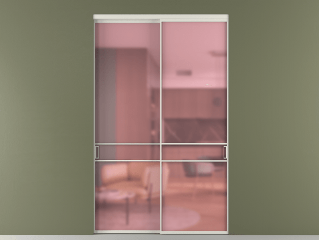 Перегородка Formato внутри проёма 2 створки АЛПР 040.02 Алюминий Белый Сатинированное розовое стекло, триплекс. Скрытый короб БЕЛ Цена 2775800 AMD 1. Полотно 2 шт. (800/2100 мм)
2. Комплект установки раздвижной системы
3. Базовый комплект фурнитуры
4.Ручка RONDO. Фабрика дверей Волховец 8 (800) 551 43 19 Перегородка Formato внутри проёма 2 створки АЛПР 040.02 Алюминий Белый Сатинированное розовое стекло, триплекс Цена 2775800 AMD | Volhovec