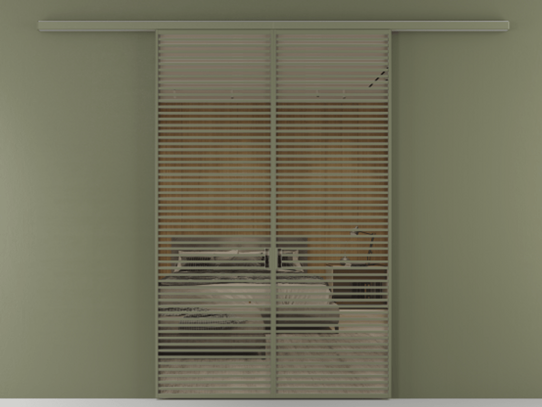 Перегородка Formato вдоль стены 2 створки АЛПР 040.07 Алюминий оливковый тёмный Рефлективное бронзовое стекло "Stopsol", калёное Цена 3001080 AMD | Volhovec