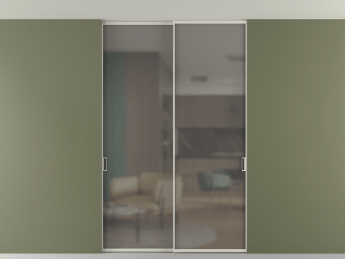 Перегородка Формато внутри проёма скрытое крепление в потолок 2 створки АЛПР 040.01 Алюминий тёплый серый Сатинированное серое стекло, триплекс. Цена 1613870 AMD 1. Полотно 2 шт. (800/2100 мм)
2. Комплект установки раздвижной системы
3. Базовый комплект фурнитуры
4. Ручка Рондо. Фабрика дверей Волховец 8 (800) 551 43 19 Перегородка Формато внутри проёма скрытое крепление в потолок 2 створки АЛПР 040.01 Алюминий тёплый серый Сатинированное серое стекло, триплекс Цена 1613870 AMD | Volhovec