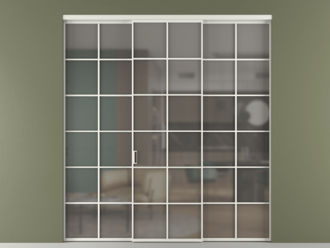 Перегородка Формато внутри проёма 3 створки АЛПР 040.05 Алюминий серый Сатинированное серое стекло, триплекс. Цена 13280 AZE 1. Полотно 3 шт. (800/2100 мм)
2. Комплект установки раздвижной системы
3. Базовый комплект фурнитуры
4.Ручка Рондо. Фабрика дверей Волховец 8 (800) 551 43 19 Перегородка Формато внутри проёма 3 створки АЛПР 040.05 Алюминий серый Сатинированное серое стекло, триплекс Цена 13280 AZE | Volhovec