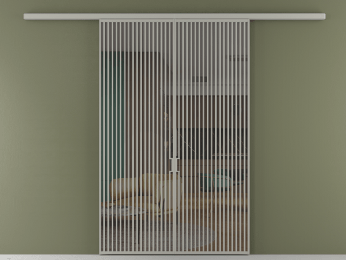 Перегородка Formato вдоль стены 2 створки АЛПР 040.06 Алюминий нейтральный серый Прозрачное серое стекло, триплекс Цена 2893180 AMD | Volhovec