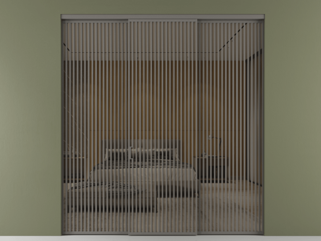 Перегородка Формато внутри проёма 3 створки АЛПР 040.06 Алюминий классический серый Рефлективное бронзовое стекло "Стопсол", калёное Цена 4124630 AMD | Volhovec