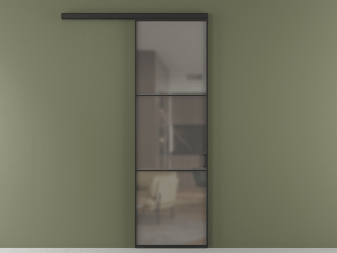 Перегородка Formato вдоль стены одностворчатая АЛПР 040.03 Алюминий Черный Сатинированное серое стекло, триплекс, 6 мм. Скрытый короб ЧЕР Цена 5710 AZE 1. Полотно (800/2100 мм)
2. Комплект установки раздвижной системы
3. Базовый комплект фурнитуры
4.Ручка RONDO
. Фабрика дверей Волховец 8 (800) 551 43 19 Перегородка Formato вдоль стены одностворчатая АЛПР 040.03 Алюминий Черный Сатинированное серое стекло, триплекс, 6 мм Цена 5710 AZE | Volhovec