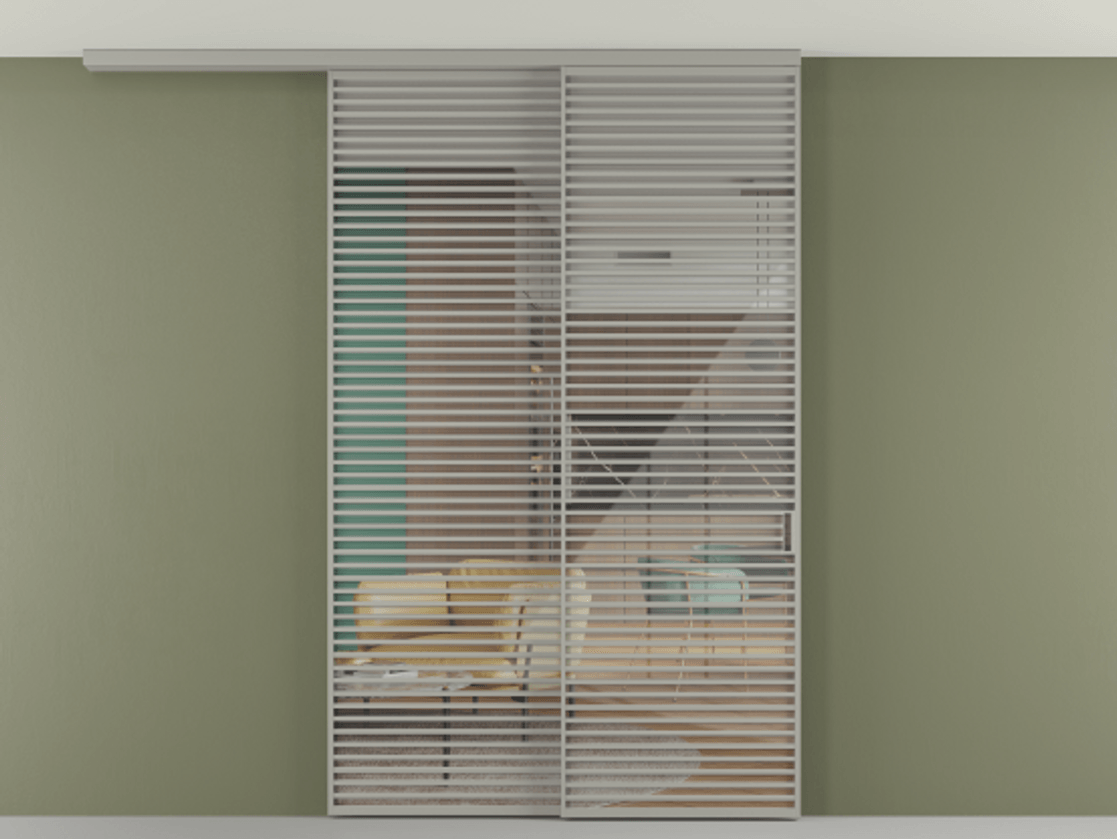 Перегородка Формато вдоль стены на потолок 2 створки с синхронным механизмом АЛПР 040.07 Алюминий нейтральный серый Рефлективное прозрачное стекло "Стопсол", калёное. Цена 3124200 AMD 1. Полотно 2 шт. (800/2100 мм)
2. Комплект установки раздвижной системы
3. Базовый комплект фурнитуры
4.Ручка Рондо. Фабрика дверей Волховец 8 (800) 551 43 19 Перегородка Формато вдоль стены на потолок 2 створки с синхронным механизмом АЛПР 040.07 Алюминий нейтральный серый Рефлективное прозрачное стекло "Стопсол", калёное Цена 3124200 AMD | Volhovec