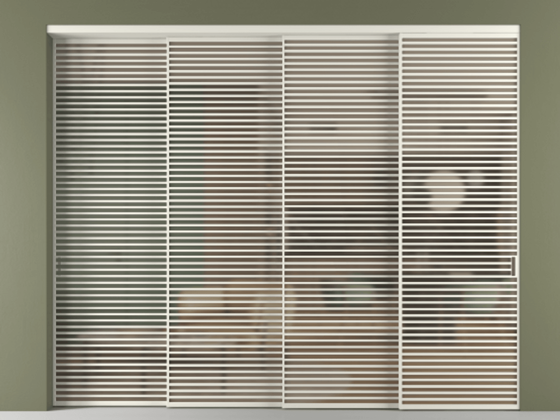 Перегородка Formato внутри проёма телескопик синхро 3 АЛПР 040.07 Алюминий Белый Сатинированное бронзовое стекло, триплекс, 6 мм. Скрытый короб БЕЛ Цена 5548290 AMD 1. Полотно 4 шт.  (800/2100 мм)
2. Комплект установки раздвижной системы
3. Базовый комплект фурнитуры
4. Комплект фурнитуры телескопик синхро-3
5. Ручка RONDO
. Фабрика дверей Волховец 8 (800) 551 43 19  Перегородка Formato внутри проёма телескопик синхро 3 АЛПР 040.07 Алюминий Белый Сатинированное бронзовое стекло, триплекс, 6 мм Цена 5548290 AMD | Volhovec