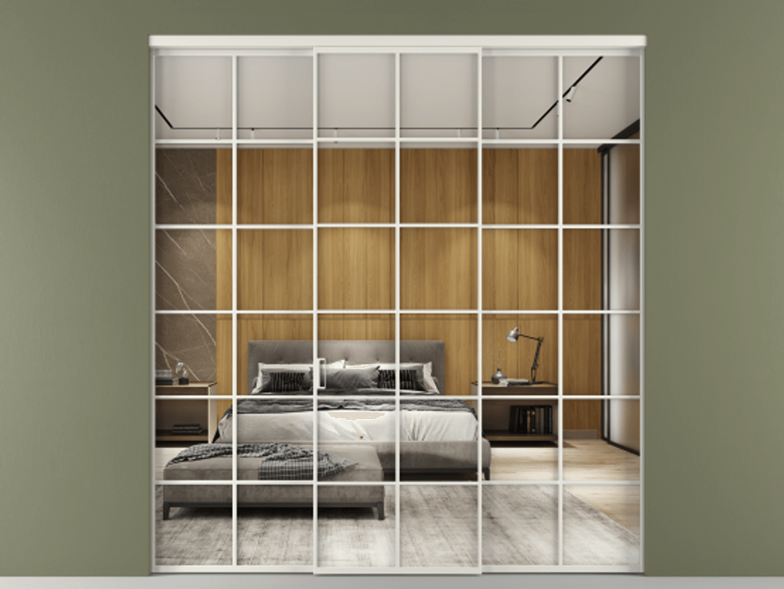 Перегородка Формато внутри проёма 3 створки АЛПР 040.05 Алюминий серый Двустороннее зеркало, триплекс , триплекс 6 мм. Цена 1718540 AMD 1. Полотно 3 шт. (800/2100 мм)
2. Комплект установки раздвижной системы
3. Базовый комплект фурнитуры
4.Ручка Рондо. Фабрика дверей Волховец 8 (800) 551 43 19 Перегородка Формато внутри проёма 3 створки АЛПР 040.05 Алюминий серый Двустороннее зеркало, триплекс , триплекс 6 мм Цена 1718540 AMD | Volhovec