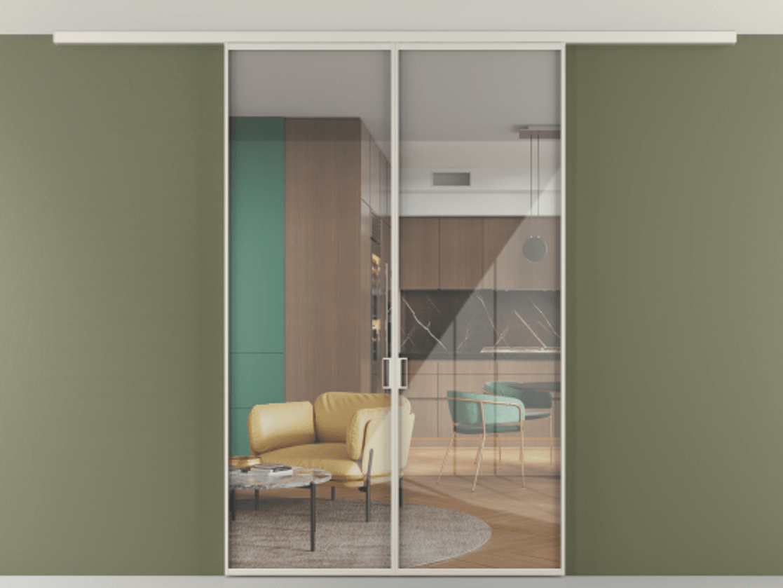 Перегородка Формато вдоль стены на потолок 2 створки АЛПР 040.01 Алюминий облачно-серый Рефлективное прозрачное стекло "Стопсол", калёное. Цена 1336470 AMD 1. Полотно 2 шт. (800/2100 мм)
2. Комплект установки раздвижной системы
3. Базовый комплект фурнитуры
4.Ручка Рондо. Фабрика дверей Волховец 8 (800) 551 43 19 Перегородка Формато вдоль стены на потолок 2 створки АЛПР 040.01 Алюминий облачно-серый Рефлективное прозрачное стекло "Стопсол", калёное Цена 1336470 AMD | Volhovec