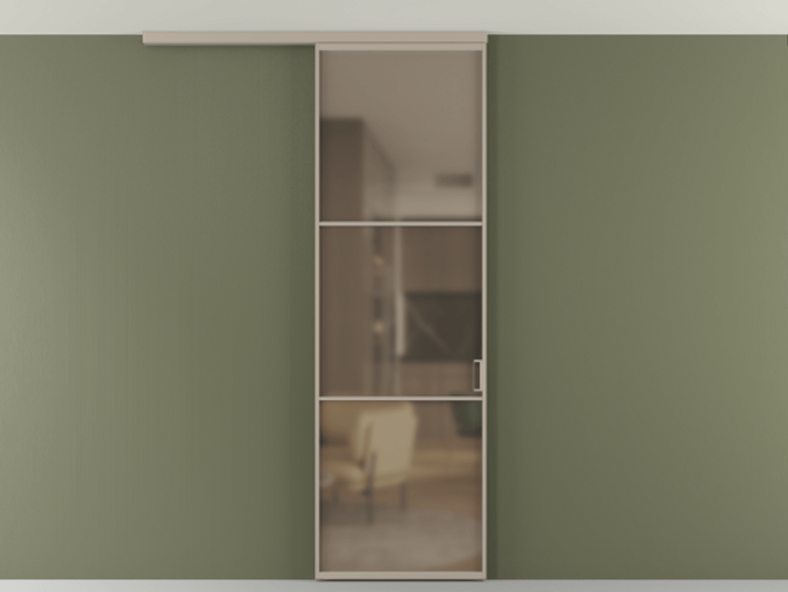 Перегородка Формато вдоль стены на потолок 1 створка АЛПР 040.03 Алюминий бисквитный Сатинированное бронзовое стекло, триплекс. Цена 681060 AMD 1. Полотно 2 шт. (800/2100 мм)
2. Комплект установки раздвижной системы
3. Базовый комплект фурнитуры
4.Ручка Рондо. Фабрика дверей Волховец 8 (800) 551 43 19 Перегородка Формато вдоль стены на потолок 1 створка АЛПР 040.03 Алюминий бисквитный Сатинированное бронзовое стекло, триплекс Цена 681060 AMD | Volhovec