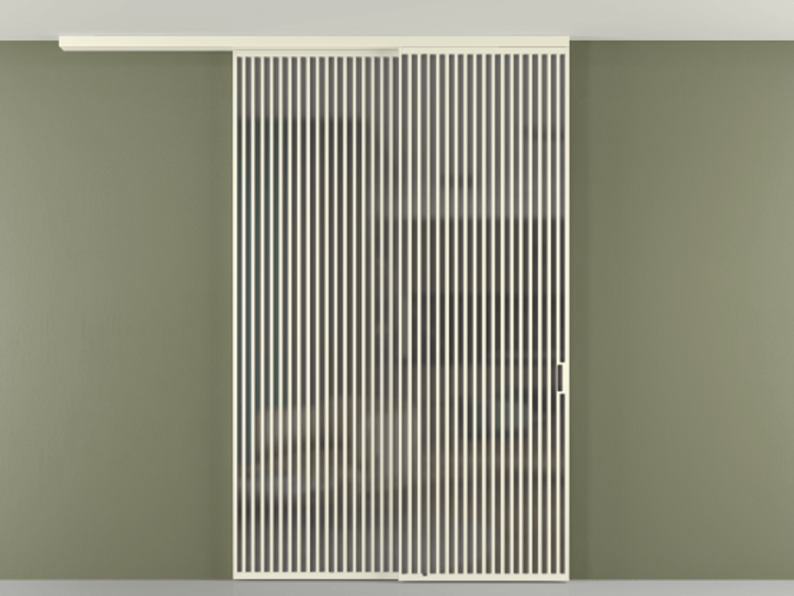 Перегородка Формато вдоль стены на потолок 2 створки с синхронным механизмом АЛПР 040.06 Алюминий молочно-белый Сатинированное серое стекло, триплекс. Цена 23480 AZE 1. Полотно 2 шт. (800/2100 мм)
2. Комплект установки раздвижной системы
3. Базовый комплект фурнитуры
4.Ручка Рондо. Фабрика дверей Волховец 8 (800) 551 43 19 Перегородка Формато вдоль стены на потолок 2 створки с синхронным механизмом АЛПР 040.06 Алюминий молочно-белый Сатинированное серое стекло, триплекс Цена 23480 AZE | Volhovec