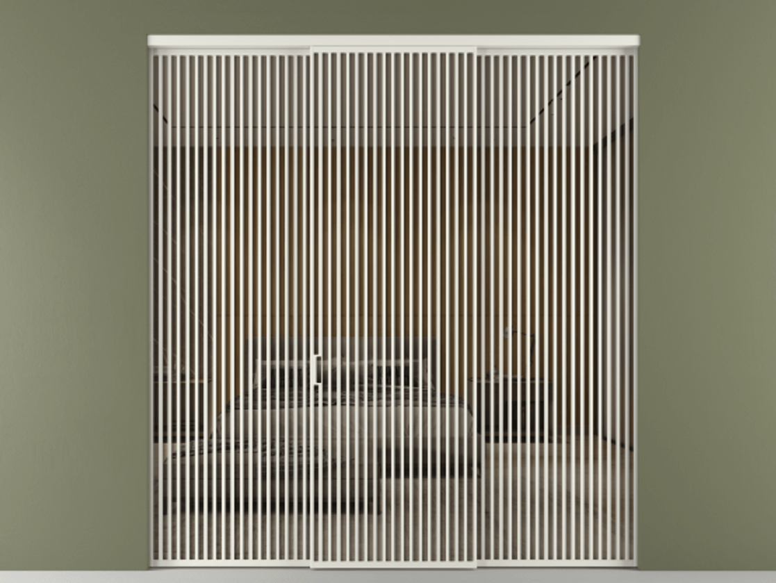 Перегородка Формато внутри проёма 3 створки АЛПР 040.06 Алюминий серый Рефлективное бронзовое стекло "Стопсол", калёное Цена 4124630 AMD | Volhovec