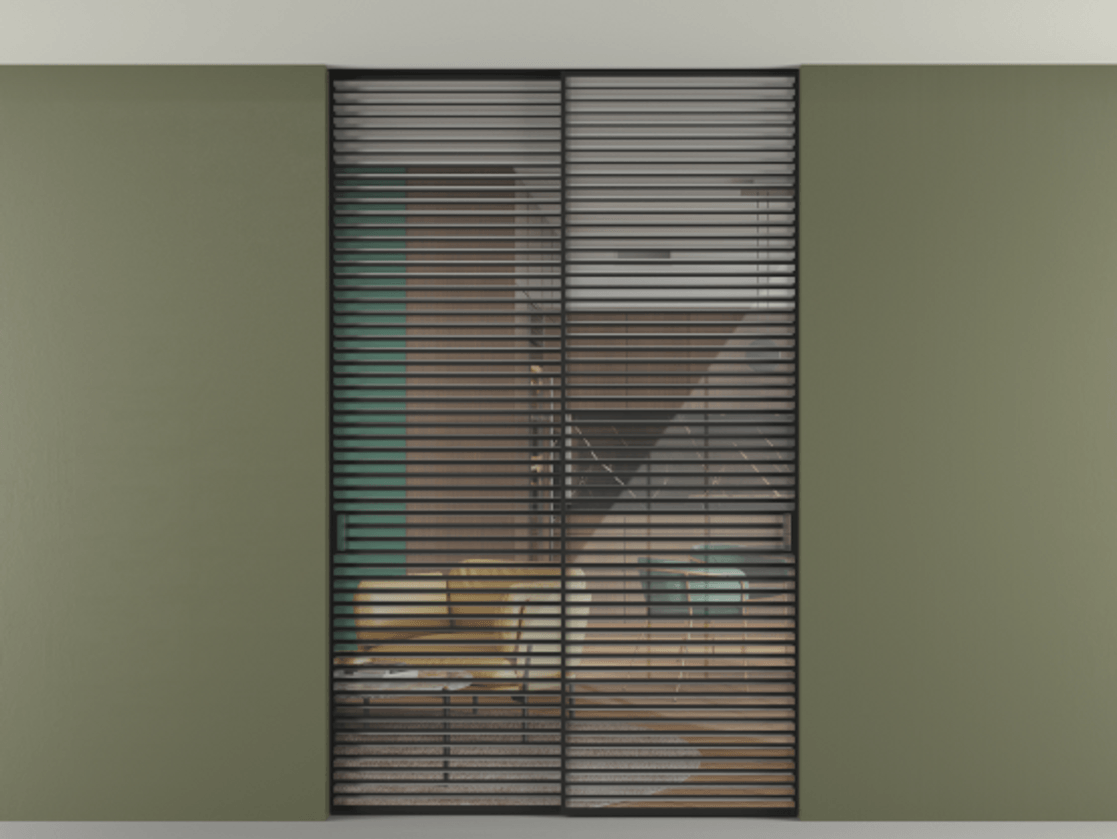 Перегородка Formato внутри проёма скрытое крепление в потолок 2 створки АЛПР 040.07 Алюминий Черный Рефлективное прозрачное стекло "Stopsol", калёное. Скрытый короб ЧЕР Цена 3391290 AMD 1. Полотно 2 шт. (800/2100 мм)
2. Комплект установки раздвижной системы
3. Базовый комплект фурнитуры
4. Ручка RONDO. Фабрика дверей Волховец 8 (800) 551 43 19 Перегородка Formato внутри проёма скрытое крепление в потолок 2 створки АЛПР 040.07 Алюминий Черный Рефлективное прозрачное стекло "Stopsol", калёное Цена 3391290 AMD | Volhovec