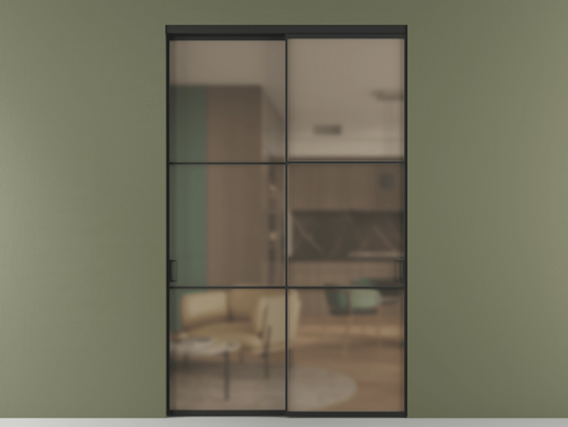 Перегородка Formato внутри проёма двустворчатая АЛПР 040.03 Алюминий Черный Сатинированное бронзовое стекло, триплекс, 6 мм. Скрытый короб ЧЕР Цена 1277310 AMD 1. Полотно 2 шт. (800/2100 мм)
2. Комплект установки раздвижной системы
3. Базовый комплект фурнитуры
4.Ручка RONDO. Фабрика дверей Волховец 8 (800) 551 43 19 Перегородка Formato внутри проёма двустворчатая АЛПР 040.03 Алюминий Черный Сатинированное бронзовое стекло, триплекс, 6 мм Цена 1277310 AMD | Volhovec