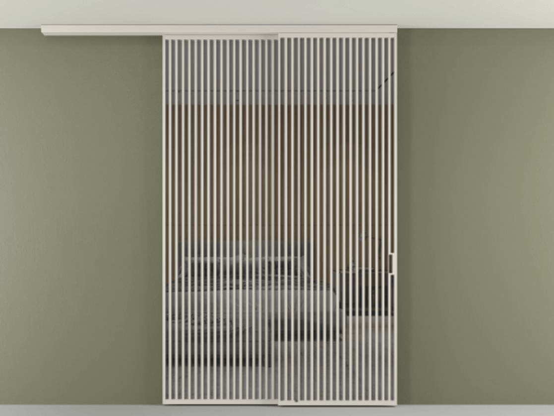 Перегородка Формато вдоль стены на потолок 2 створки с синхронным механизмом АЛПР 040.06 Алюминий облачно-серый Рефлективное серое стекло "Стопсол", калёное. Цена 3124200 AMD 1. Полотно 2 шт. (800/2100 мм)
2. Комплект установки раздвижной системы
3. Базовый комплект фурнитуры
4.Ручка Рондо. Фабрика дверей Волховец 8 (800) 551 43 19 Перегородка Формато вдоль стены на потолок 2 створки с синхронным механизмом АЛПР 040.06 Алюминий облачно-серый Рефлективное серое стекло "Стопсол", калёное Цена 3124200 AMD | Volhovec