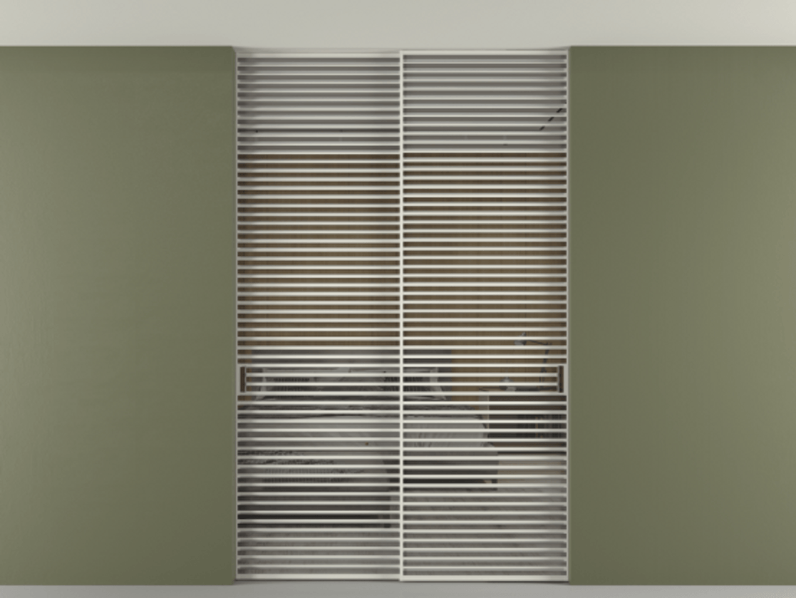 Перегородка Формато внутри проёма скрытое крепление в потолок 2 створки АЛПР 040.07 Алюминий Белый Рефлективное серое стекло "Стопсол", калёное. Скрытый короб БЕЛ Цена 102080580 so'm 1. Полотно 2 шт. (800/2100 мм)
2. Комплект установки раздвижной системы
3. Базовый комплект фурнитуры
4. Ручка Рондо. Фабрика дверей Волховец 8 (800) 551 43 19 Перегородка Формато внутри проёма скрытое крепление в потолок 2 створки АЛПР 040.07 Алюминий Белый Рефлективное серое стекло "Стопсол", калёное Цена 102080580 so'm | Volhovec