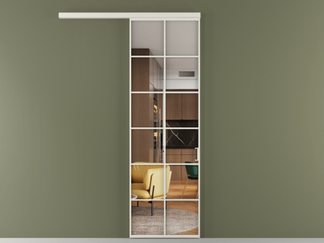 Перегородка Formato вдоль стены одностворчатая АЛПР 040.05 Алюминий Белый Прозрачное стекло "Crystal Vision", калёное, 6 мм. Скрытый короб БЕЛ Цена 839630 AMD 1. Полотно (800/2100 мм)
2. Комплект установки раздвижной системы
3. Базовый комплект фурнитуры
4.Ручка RONDO
. Фабрика дверей Волховец 8 (800) 551 43 19 Перегородка Formato вдоль стены одностворчатая АЛПР 040.05 Алюминий Белый Прозрачное стекло "Crystal Vision", калёное, 6 мм Цена 839630 AMD | Volhovec